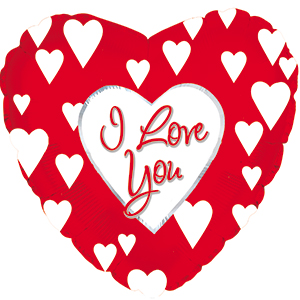 Ballon Coeur Rouge Et Blanc Y Love You L La Caverne Ballon Coeur Rouge Et Blanc