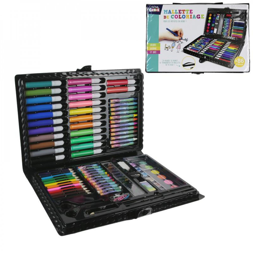 Mallette de coloriage 86 pièces  La Caverne