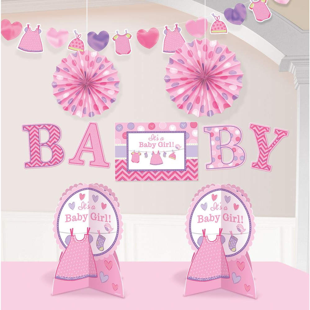 Kit de décoration baby shower fille - La Caverne