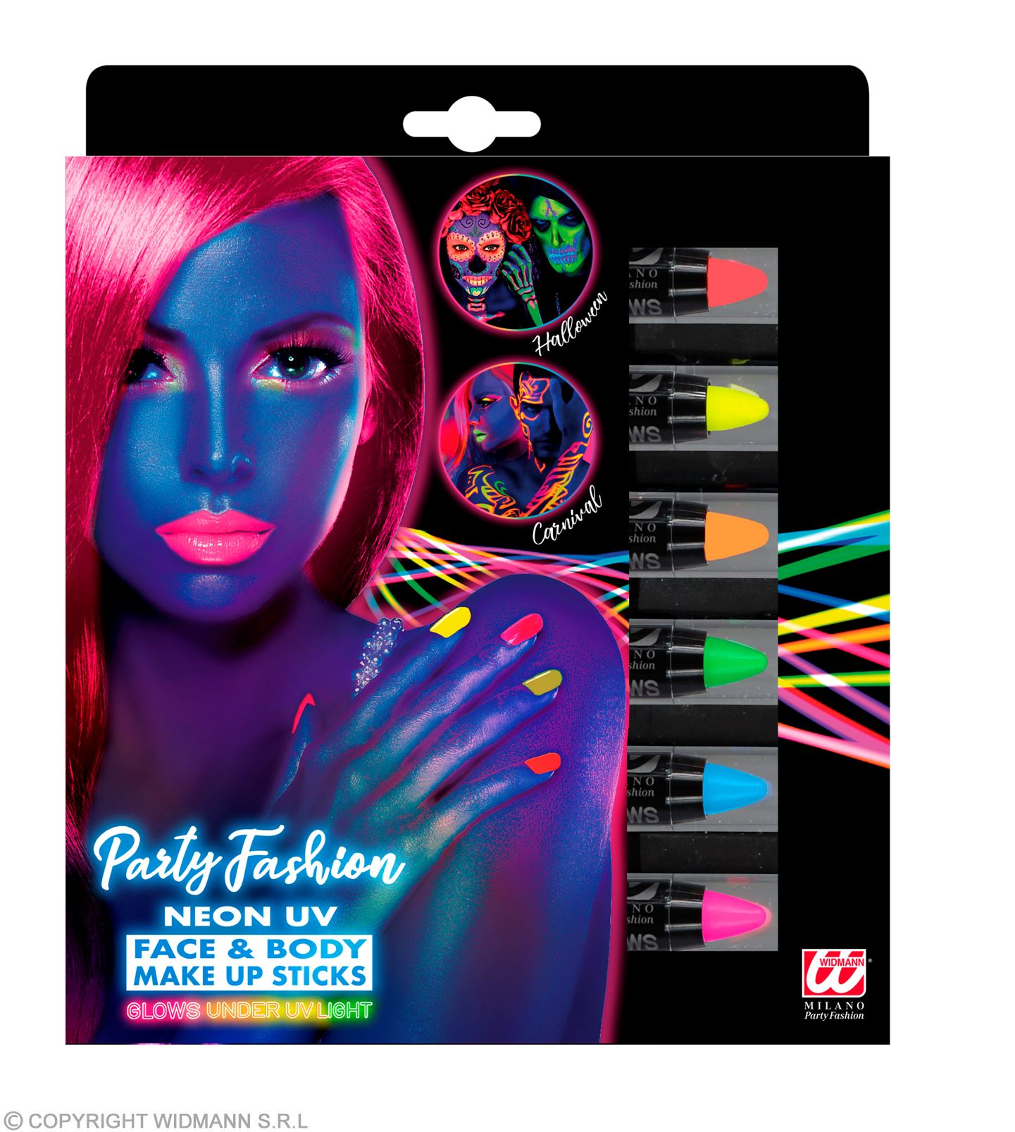 Crayons de maquillage Twist - 6 couleurs fluo - Maquillage - 10 Doigts