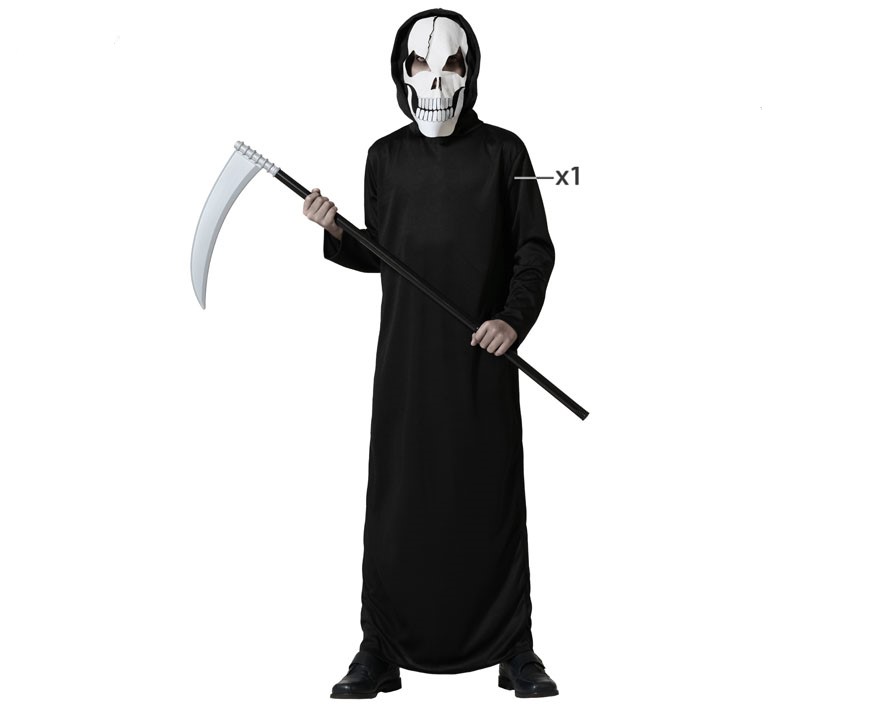 Déguisement Fantôme Enfant - Costume Halloween Avec Sac Bonbons Et Autocollants, Taille 3-11 Ans